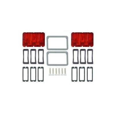 Scott Drake - Scott Drake KIT-ELC-6-DLX 1968 Ford Mustang Taillight Lens