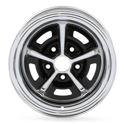 Scott Drake - Scott Drake D1ZZ-1007-DR Magnum 500 14x6 5x4.5 -12mm Black/Chrome