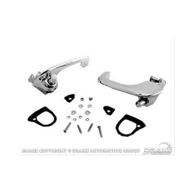 Scott Drake - Scott Drake C7ZZ-6522404-5A Exterior Door Handle Set for 67-68 Ford Mustang