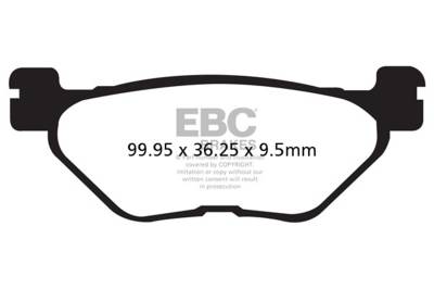 EBC Motorcycle Brakes - EBC Motorcycle Brakes FA319/2HH Double-H Sintered Pads