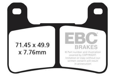 EBC Motorcycle Brakes - EBC Motorcycle Brakes FA379HH Double-H Sintered Pads