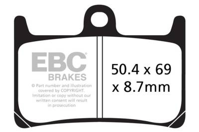 EBC Motorcycle Brakes - EBC Motorcycle Brakes FA380HH Double-H Sintered Pads