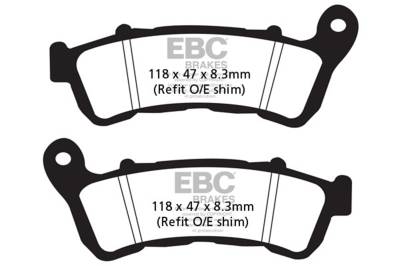 EBC Motorcycle Brakes - EBC Motorcycle Brakes FA388 Organic FA Series Pads