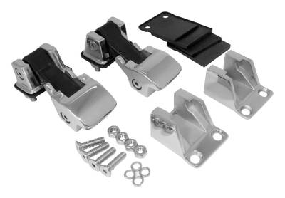 RT Offroad - RT Offroad RT34083 Polish Stainless Hood Catch Kit for 55-95 Jeep CJ/Wrangler YJ