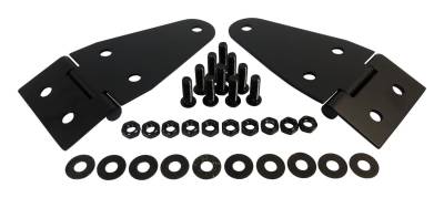 RT Offroad - RT Offroad RT34095 Matte Black SS Hood Hinge Set for 55-95 CJ5/CJ6/CJ7/CJ8/YJ