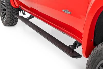 Rough Country Suspension Systems - Rough Country Power Running Boards Black 07-13 Silverado/Sierra Crew PSR50718