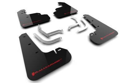 Rally Armor - Rally Armor MF105-UR-BLK-RD Black Mud Flap Red Logo