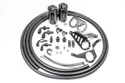RADIUM Engineering - RADIUM Engineering 20-0387-FL Dual Catch Can Kit for MK4 Toyota Supra Fluid Lock