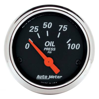 AutoMeter - AutoMeter 1426 Air-Core Designer Black Oil Pressure Gauge 0-100 PSI 2-1/16"