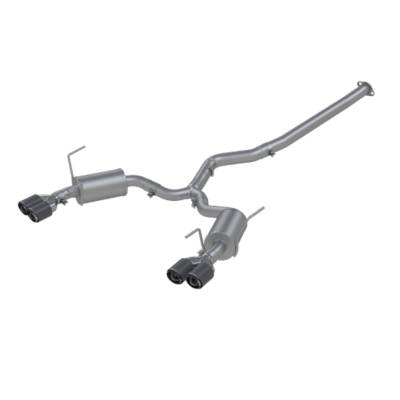 MBRP Exhaust - MBRP Exhaust S48003CF T304 3" Cat-Back Rear Exit w/Muffler for 15-21 WRX/WRX STI