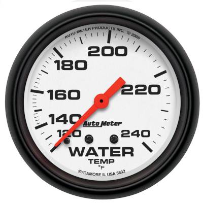 AutoMeter - AutoMeter 5832 Phantom Mechanical Water Temperature Gauge 120-240°F/6' 2-5/8"