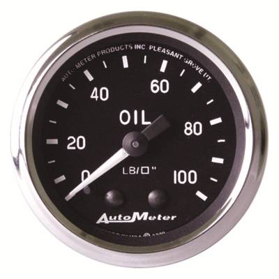 AutoMeter - AutoMeter 201006 Cobra Mechanical Oil Pressure Gauge 0-100 PSI 2-1/16"