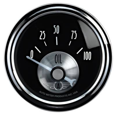 AutoMeter - AutoMeter 2028 Prestige Air Core Blk Diamond Oil Pressure Gauge 0-100PSI 2-1/16"