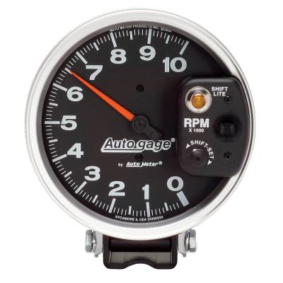 AutoMeter - AutoMeter 233903 Autogage Tachometer w/Shift Light Gauge Black 0-10000RPM 5"