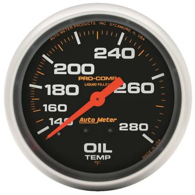 AutoMeter - AutoMeter 5441 Pro-Comp Mech Oil Temp Liquid Filled Gauge 140-280F/6' 2-5/8"