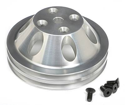 Trans-Dapt Performance - Trans-Dapt Performance 9483 Water Pump Pulley 2 Groove for 69-85 Chevy 283-350