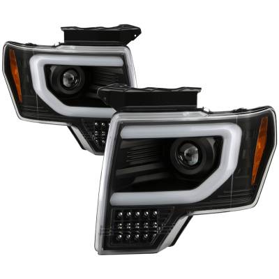 Spyder Auto - Spyder Auto 5087560 Light Bar Headlights Turn Signal Black for 09-14 F150
