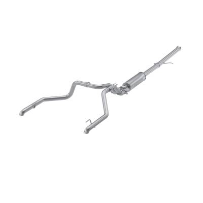 MBRP Exhaust - MBRP S5006304 T304 3" Cat-Back 2.5" Dual Exit w/Muffler 22-26 Silver/Sierra 1500