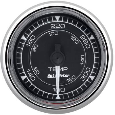 AutoMeter - AutoMeter 9740 Chrono Chrome Oil Temp Gauge 140-380ºF 2-1/16" Stepper Motor