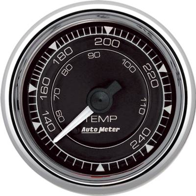 AutoMeter - AutoMeter 9732 Chrono Chrome Water Temperature Gauge 120-240-DEG F 2-1/16"