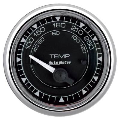 AutoMeter - AutoMeter 9737 Chrono Chrome Water Temperature Gauge 100-250-DEG F 2-1/16"