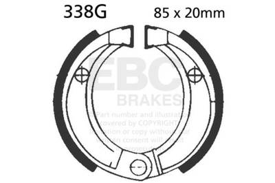 EBC Motorcycle Brakes - EBC Motorcycle Brakes 338G Motorcycle Grooved Replacement Brake Shoes