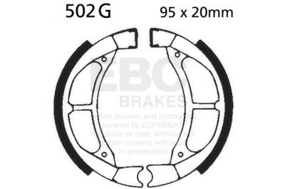 EBC Motorcycle Brakes - EBC Motorcycle Brakes 502G Motorcycle Grooved Replacement Brake Shoes