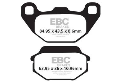 EBC Motorcycle Brakes - EBC Motorcycle Brakes FA305R R Series Heavy Duty Sintered Pads