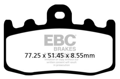 EBC Motorcycle Brakes - EBC Motorcycle Brakes FA335HH Double-H Sintered Pads