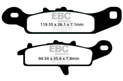 EBC Motorcycle Brakes - EBC Motorcycle Brakes FA342R R Series Heavy Duty Sintered Pads