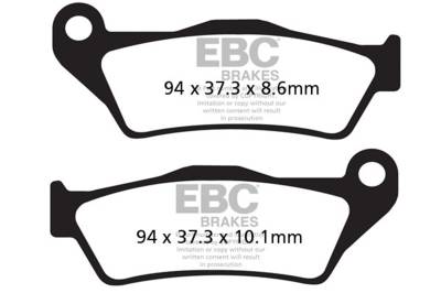 EBC Motorcycle Brakes - EBC Motorcycle Brakes FA363V Semi Sintered Disc Brake Vee-Pads