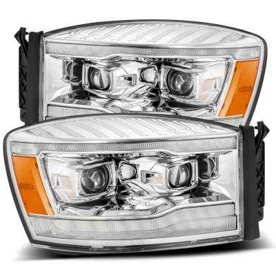 AlphaRex - AlphaRex 880534 Chrome LED Projector Headlights for 06-08 Dodge Ram