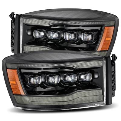 AlphaRex - AlphaRex 880538 Alpha Black LED Projector Headlights for 06-08 Dodge Ram