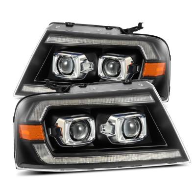 AlphaRex - AlphaRex 880134 Black Projector Headlights 04-08 Ford F150 & Lincoln Mark LT