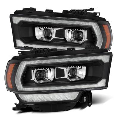 AlphaRex - AlphaRex 880547 Black Projector Headlights for 19-24 RAM 2500/3500/4500/5500