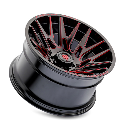 American Truxx - American Truxx AT1919 Evolution 22x12 6x135 -44mm Black/Red AT1919-22236BTR