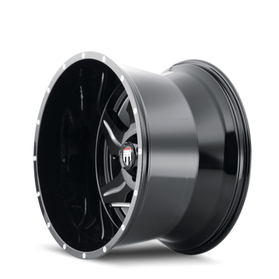 American Truxx - American Truxx AT163 Ninja 22x14 6x135 -76mm Gloss Black/Milled AT163-22436M-76