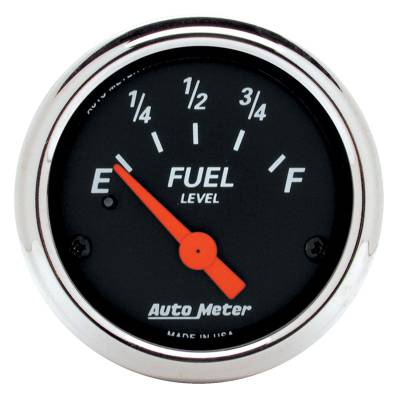 AutoMeter - AutoMeter 1424 Air-Core Designer Black Fuel Level Gauge 240-33Ohm 2-1/16"