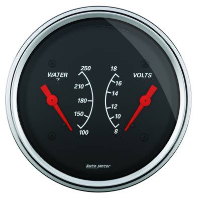 AutoMeter - AutoMeter 1430 Designer Black Water Temperature Gauge 100-250 F/8-18V 3-3/8"