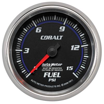 AutoMeter - AutoMeter 7911 Cobalt Mechanical Fuel Pressure Gauge 0-15 PSI 2-5/8"