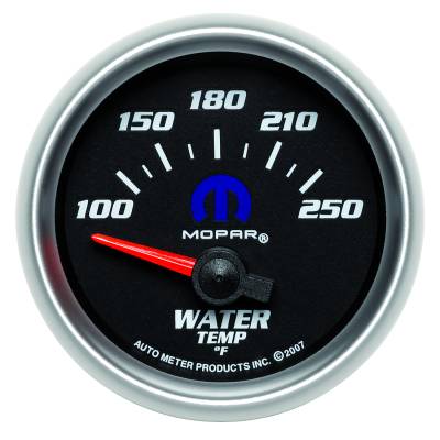 AutoMeter - AutoMeter 880016 Air Core Electric Water Temp Gauge 100-250F 3-3/8" Black Mopar