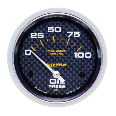 AutoMeter - AutoMeter 200759-40 Marine Electric Oil Pressure Gauge