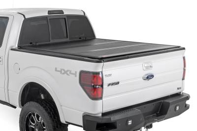 Rough Country Suspension Systems - Rough Country 47214550B Lo-Pro Hard Fold Tonneau Cover for 04-14 Ford F150 5.7'