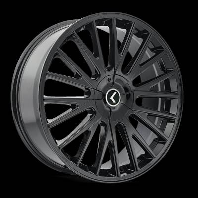 Kraze Wheels - Kraze Wheels KR185 Double Down 18x8 5x112/120 40mm Gloss Black KR185-8809B40
