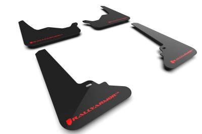 Rally Armor - Rally Armor MF101-UR-BLK-RD Black Mud Flap Red Logo