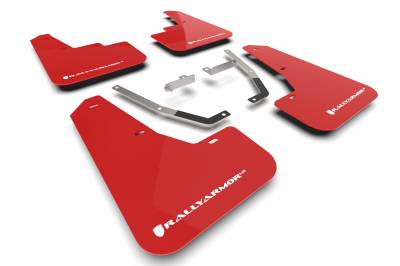 Rally Armor - Rally Armor MF106-UR-RD-WH Red Mud Flap White Logo