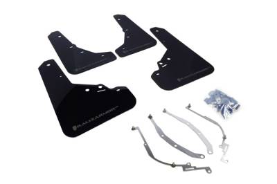 Rally Armor - Rally Armor MF25-UR-BLK/GRY Black Mud Flap Grey Logo