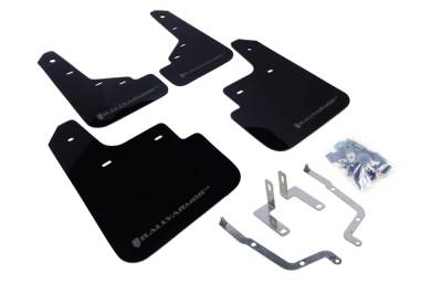 Rally Armor - Rally Armor MF31-UR-BLK/GRY Black Mud Flap Grey Logo