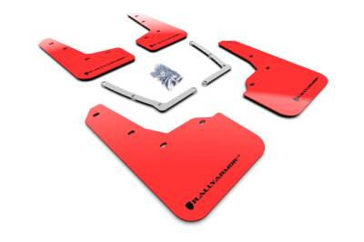 Rally Armor - Rally Armor MF50-UR-RD/BLK Red Mud Flap Black Logo