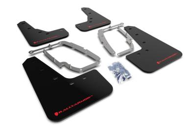 Rally Armor - Rally Armor MF62-UR-BLK/RD Black Mud Flap Red Logo